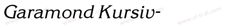 Garamond Kursiv字体转换